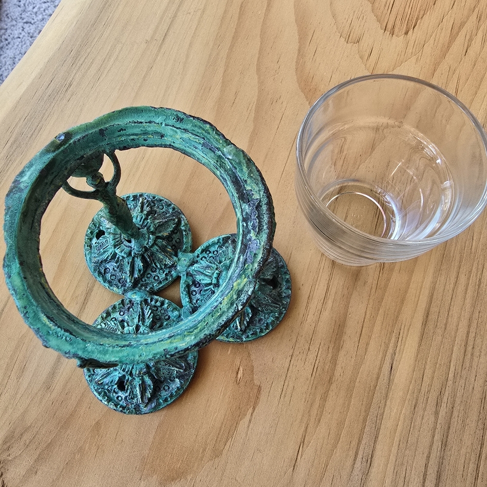 Vintage Triple Goddess Orb / Votive Tealight Candle Holder Stand - Picture 3 of 6
